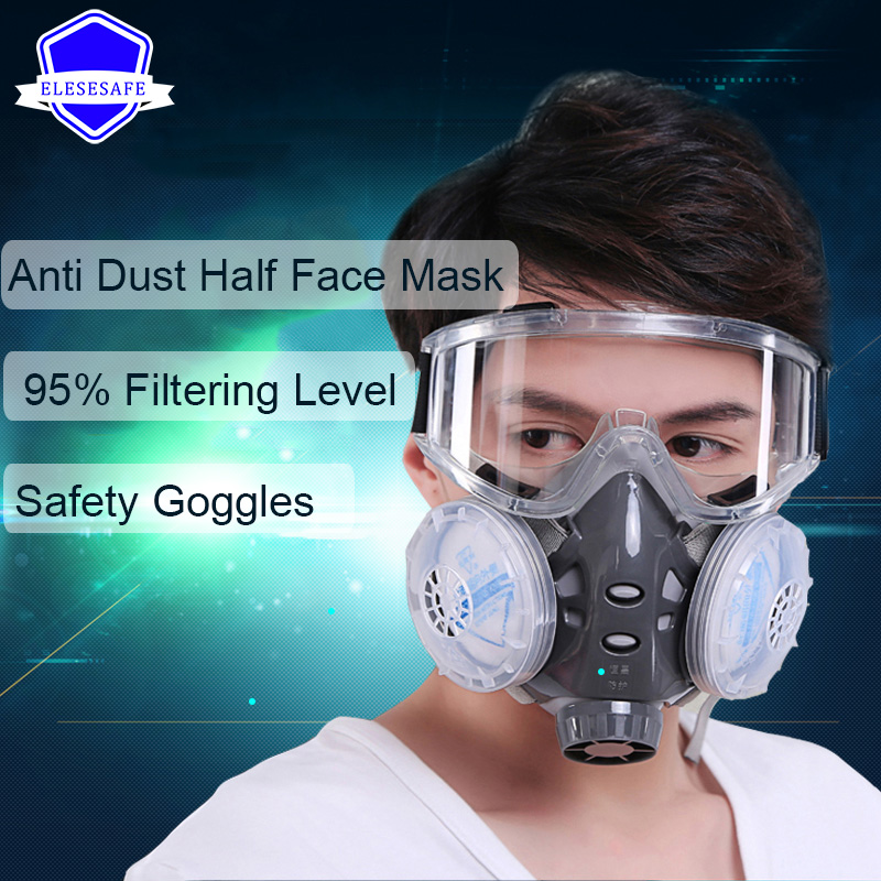 Woodworking Respirator - Nueva máscara antipolvo, respirador facial completo,