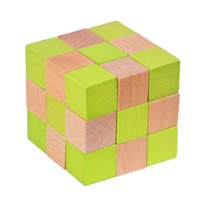 Woodworking Game - Rompecabezas de cubo de serpiente de