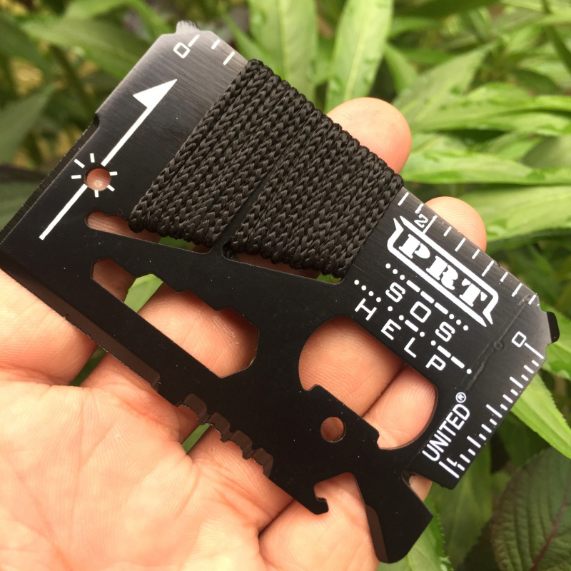 Card Scraper Steel - Cuchillo de Rescate Multifuncional de Acero