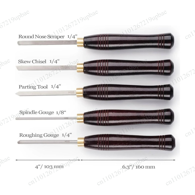 Wood Chisel Set - Juego de 5 Cinceles para Torno
