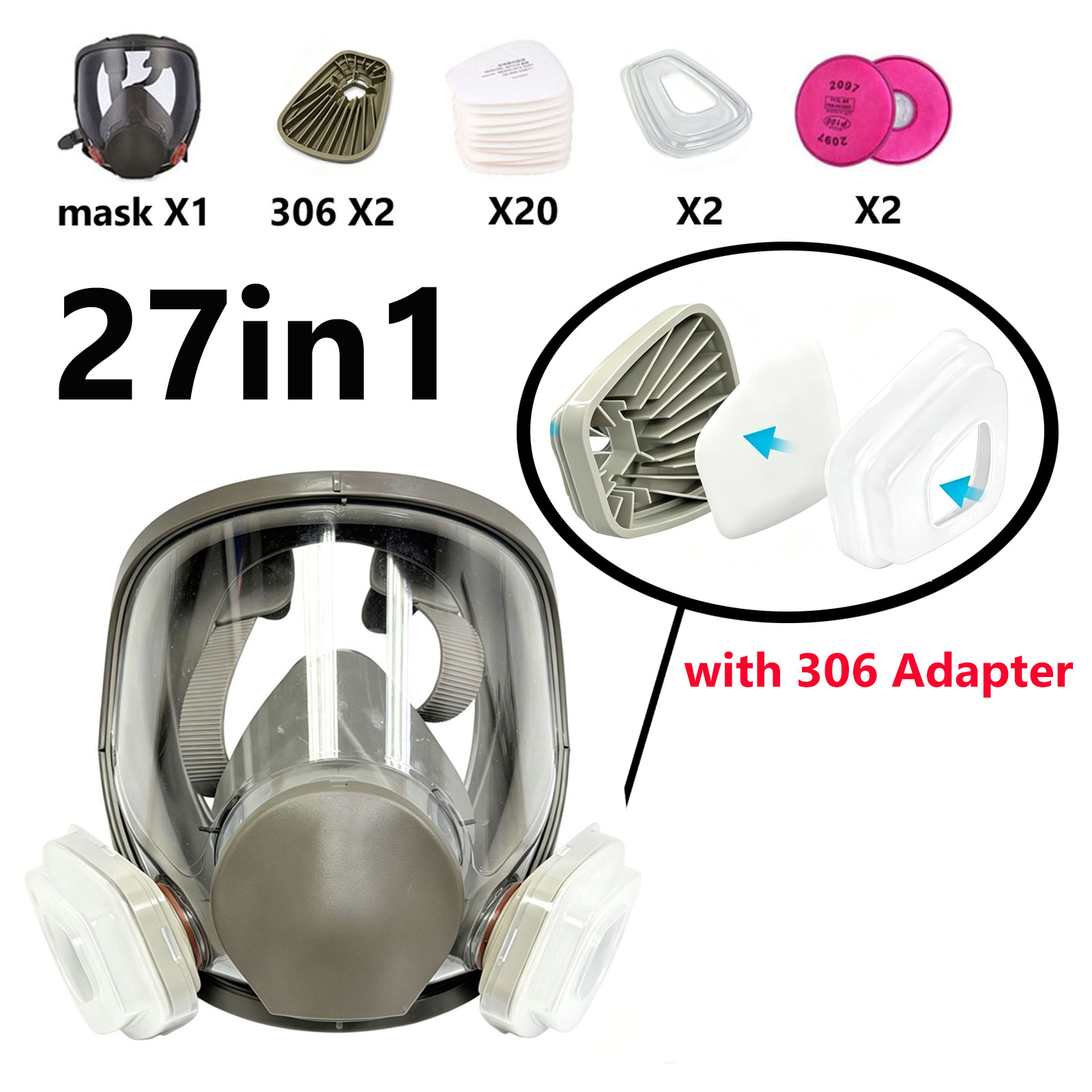 Respirador de Cara Completa 68 - Woodworking Respirator reseña y precio