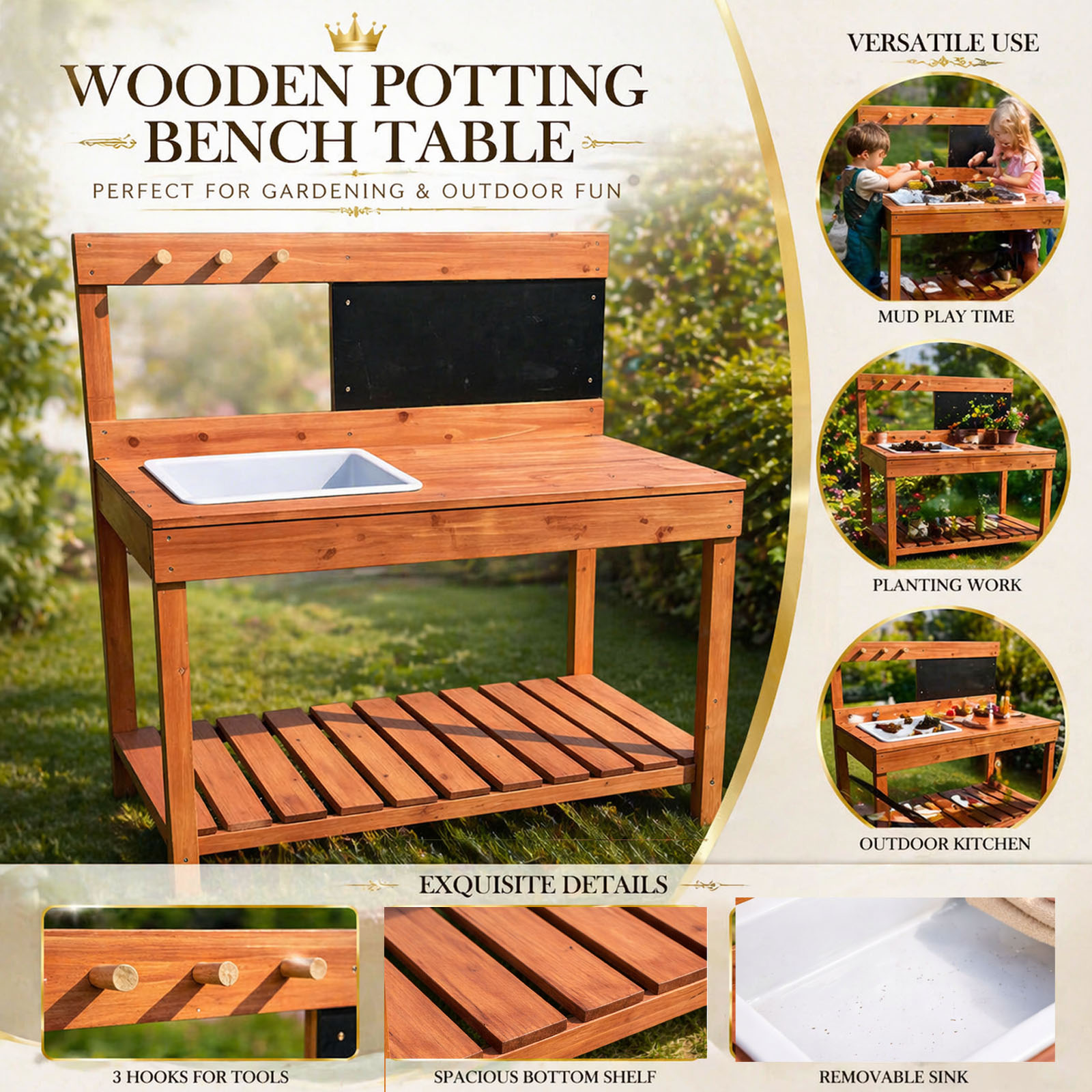 Mesas de Jardinería de Madera  - Workbench Woodworking reseña y precio