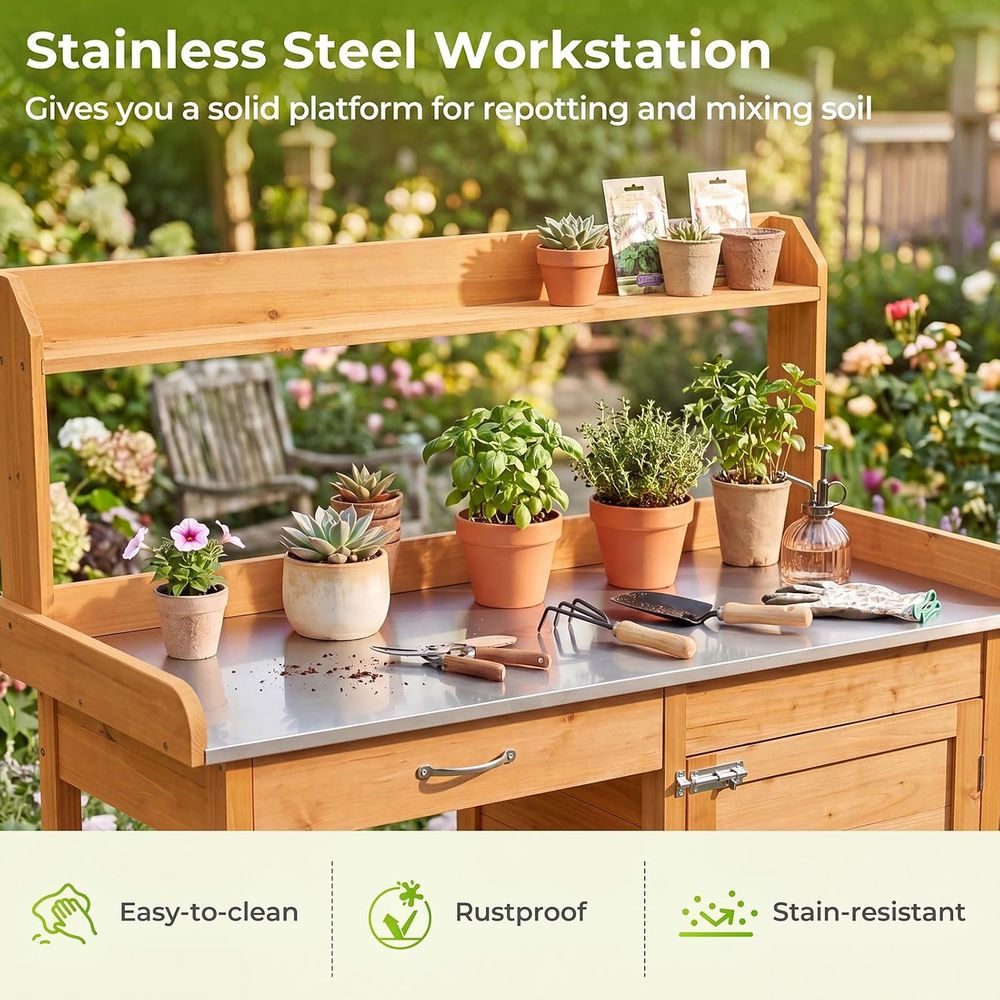 Mesa de Trabajo para Jardín, d - Workbench Woodworking reseña y precio