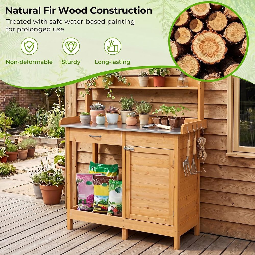 Mesa de Trabajo para Jardín, d - Workbench Woodworking reseña y precio