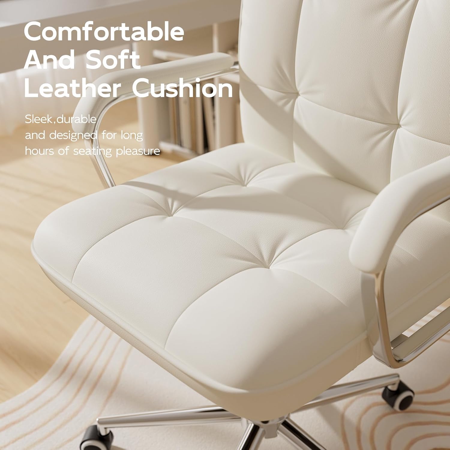 Silla de Oficina de Cuero con  - Woodworking Desk Chair reseña y precio