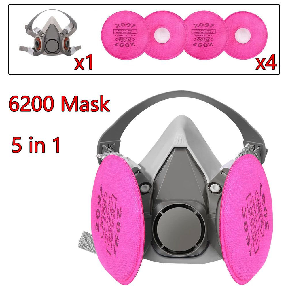 Máscara de Gas 6200 con Cartuc - Woodworking Respirator reseña y precio